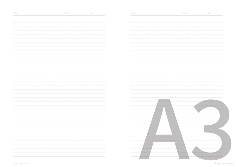 無料DL･A3横-ノート見開き配置 / ホワイト / 全19種セット