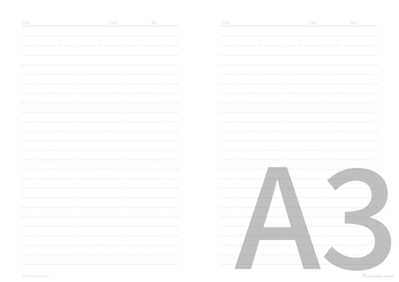 無料DL･A3横-ノート見開き配置 / ホワイト / 全19種セット