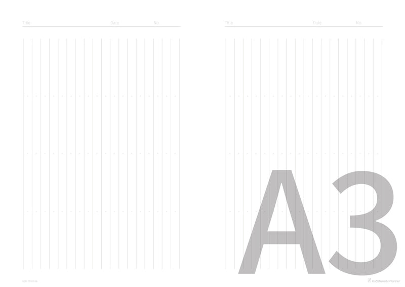 無料DL･A3横-ノート見開き配置 / ホワイト / 全19種セット